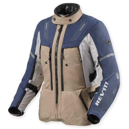 Geacă Moto Damă Touring din Textil REVIT SAND 5 H2O LADIES · Nisipiu / Albastru  - 0