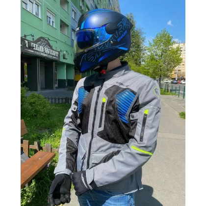 Geacă Moto de Vară din Textil BERING BAKUNDU · Gri / Negru / Roșu  - 6