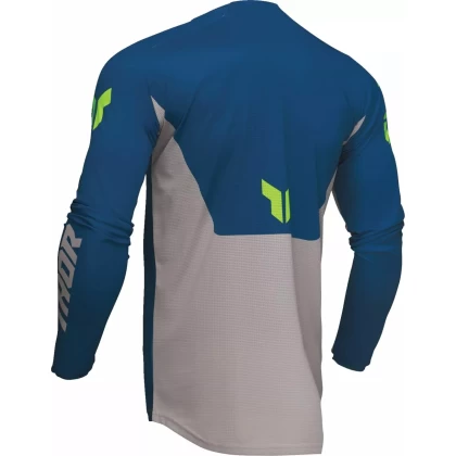 Tricou Enduro - Cross THOR LAUNCHMODE Forge · Albastru / Gri / Galben-Fluo  - 1