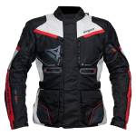 Geacă Moto din Textil SIXGEAR NOVUS · Negru / Alb / Roșu