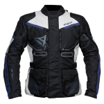 Geacă Moto din Textil SIXGEAR NOVUS · Negru / Alb / Albastru