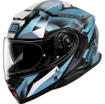 Cască Moto Flip-Up SHOEI NEOTEC 3 Fragments TC-2 · Negru / Albastru / Alb