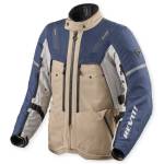Geacă Moto Touring din Textil REVIT SAND 5 H2O · Nisipiu / Albastru
