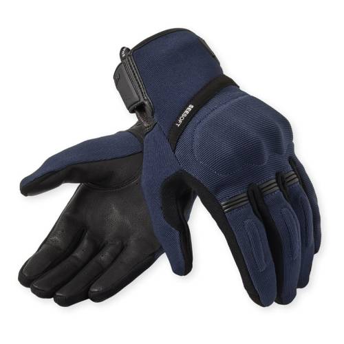 Mănuși Moto de Vară din Textil & Piele Naturală REVIT MOSCA 2 · Albastru / Negru 