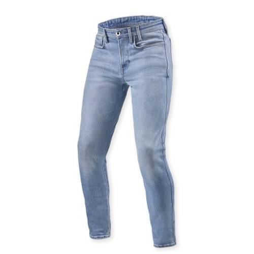 Blugi Moto din Denim Cordura REVIT Piston 3 Skinny Fit L30 · Albastru deschis 