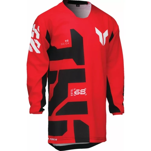 Tricou Enduro - Cross Copii THOR LAUNCHMODE Forge · Negru / Roșu / Alb 