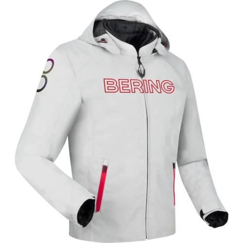 Geacă Moto din Textil BERING WARWICK · Gri / Roșu 