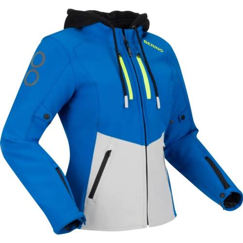 Geacă Moto Damă din Textil BERING LADY ROTOR · Albastru / Gri 