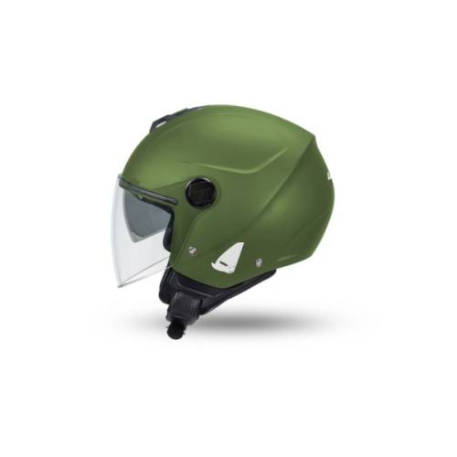 Cască Moto Open Face UFO PLAST NIXIE · Verde Mat 