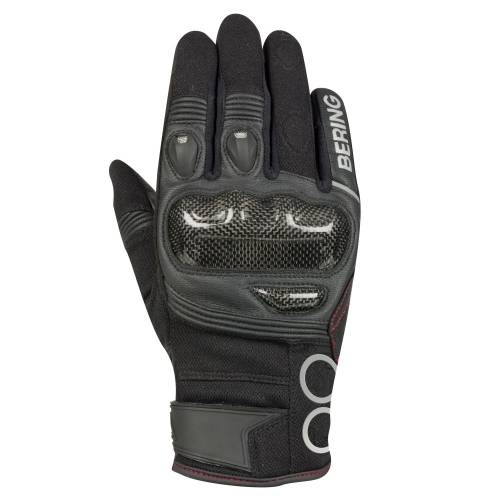 Mănuși Moto din Piele & Textil BERING RAID · Negru 
