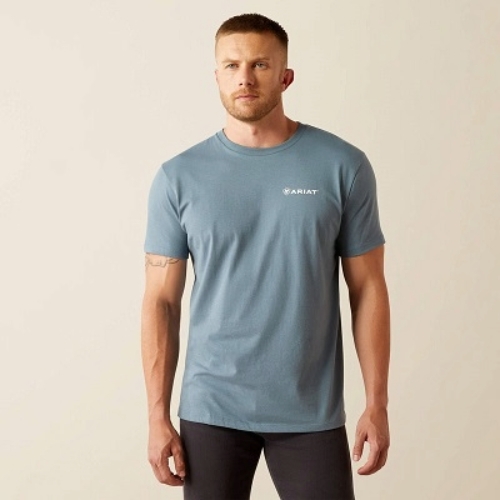 Tricou Casual WILD WEST MNS Ariat Eagle Rock 10054832 · Albastru 