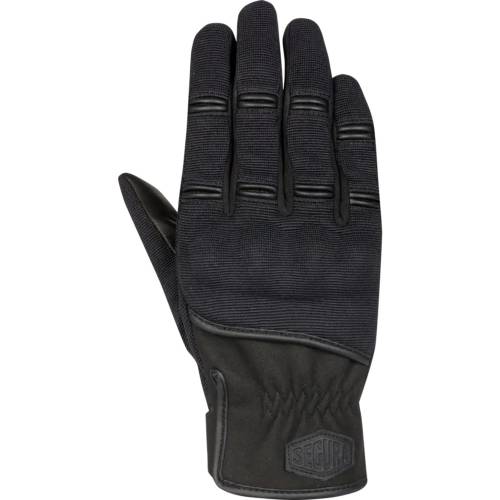 Mănuși Moto din Piele & Textil SEGURA PALMER · Negru 