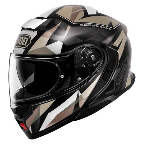 Cască Moto Flip-Up SHOEI NEOTEC 3 FRAGMENTS TC-10 · Negru / Maro 