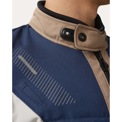 Geacă Moto Touring din Textil REVIT SAND 5 H2O · Gri / Albastru  - 7