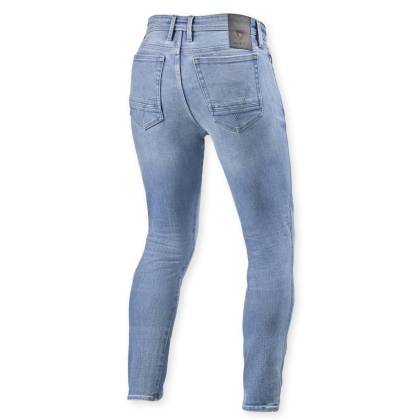 Blugi Moto din Denim Cordura REVIT Piston 3 Skinny Fit L30 · Albastru deschis  - 1