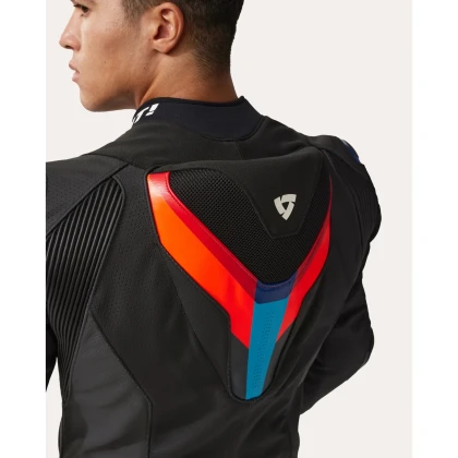Geacă Moto din Piele și Textil REVIT Quantum 3 Pro · Negru / Albastru  - 6