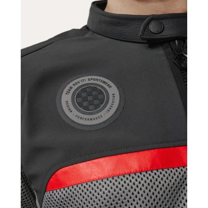 Geacă Moto de Vară din Piele și Textil REVIT Swiftblade · Negru / Albastru  - 5