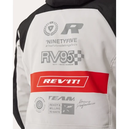 Geacă Moto din Textil REVIT Haste H2O · Gri / Negru / Albastru  - 5