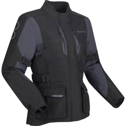 Geacă Moto Touring din Textil BERING LADY SIBERIA · Negru / Gri  - 0