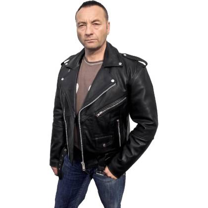 Geacă Casual Stil Moto din Piele WILD WEST LJ90 