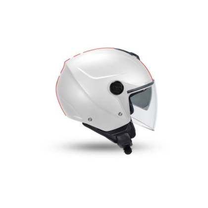 Cască Moto Open Face UFO PLAST NIXIE · Alb / Roșu  - 2