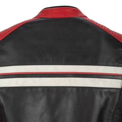 Geacă Moto din Piele SEGURA ROMEO · Negru / Roșu  - 4