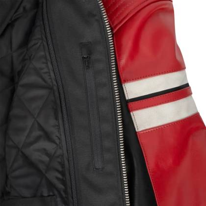 Geacă Moto din Piele SEGURA ROMEO · Negru / Roșu  - 6