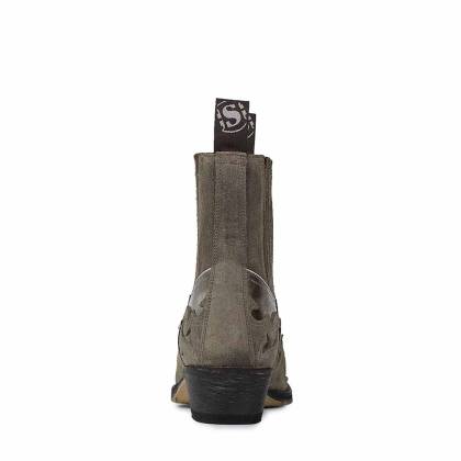 Botine Cowboy SENDRA BOOTS 4660 Mousse Flora Blanco Dirty · Gri  - 3