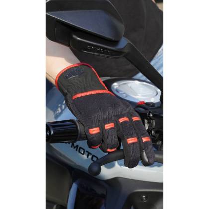 Mănuși Moto din Piele & Textil SEGURA PALMER · Negru / Roșu  - 2