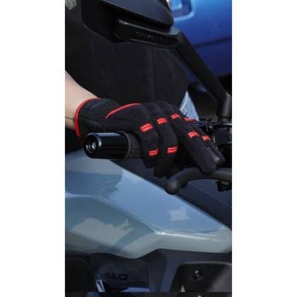 Mănuși Moto din Piele & Textil SEGURA PALMER · Negru / Roșu  - 3