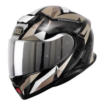 Cască Moto Flip-Up SHOEI NEOTEC 3 FRAGMENTS TC-10 · Negru / Maro  - 1