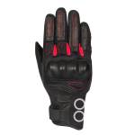 Mănuși Moto Damă din Piele & Textil BERING LADY PITTS · Negru / Roșu