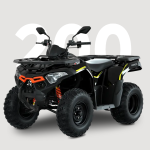 ATV LONCIN XWOLF 200, 196.2cc, 14.3 CP, 10.5 kW, 2WD, T3b · Negru