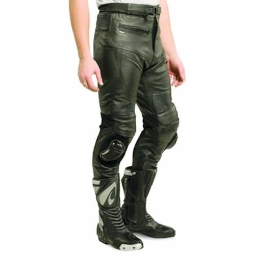 Pantaloni Moto din Piele & Textil SHOX FACTORY · Negru 