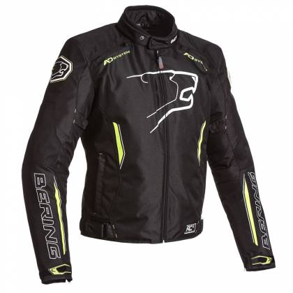 Geacă Moto din Textil BERING ESKADRILLE · Negru / Alb / Verde-fluo  - 4