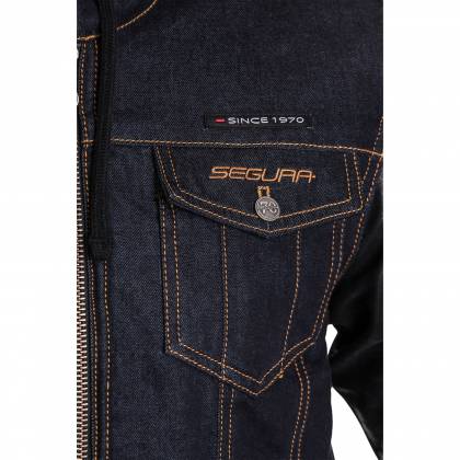 Geacă Moto din Piele & Denim SEGURA VELOCE · Negru  - 5