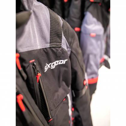 Geacă Moto din Textil SIXGEAR DELTA FORCE · Negru / Gri / Roșu  - 10