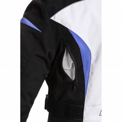 Geacă Moto Damă din Textil BERING LADY SAFARI · Negru / Alb / Albastru  - 5