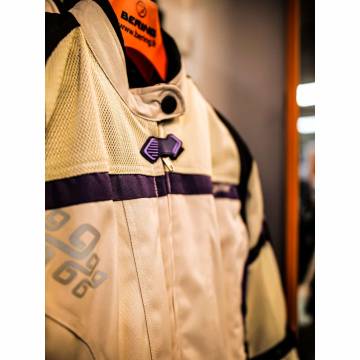 Geacă Moto Damă din Textil SIXGEAR LUNA · Gri / Mov  - 9