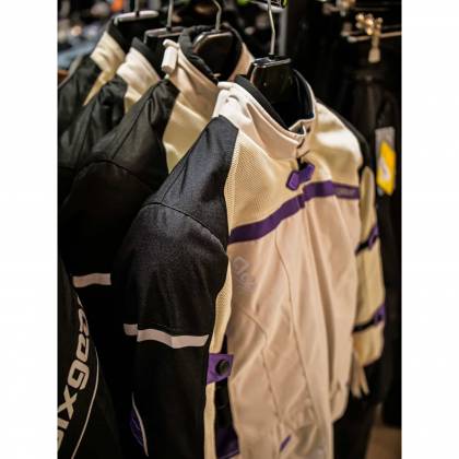 Geacă Moto Damă din Textil SIXGEAR LUNA · Gri / Mov  - 5