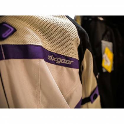 Geacă Moto Damă din Textil SIXGEAR LUNA · Gri / Mov  - 6
