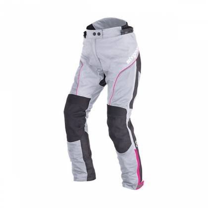Pantaloni Moto Damă din Textil SIXGEAR LUNA · Negru / Alb  - 0
