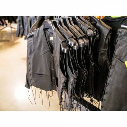 Vestă Moto din Piele SPEED UP INDIAN · Negru  - 4