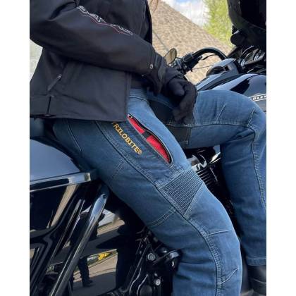 Blugi Moto Damă cu Kevlar TRILOBITE PARADO LADY · Albastru  - 10