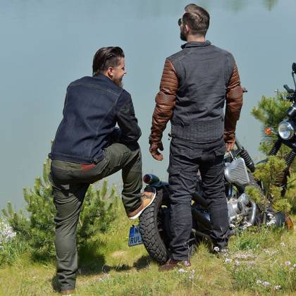 Blugi Moto cu Kevlar TRILOBITE ACID SCRAMBLER · Negru  - 8