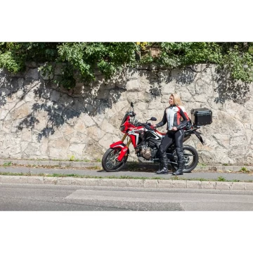 Geacă Moto Damă din Piele SIXGEAR AURORA · Negru  - 13