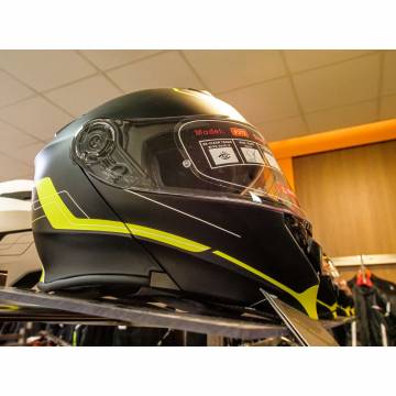 Cască Moto Flip-Up JET RUMBLE Fuze · Negru / Galben-fluo  - 6