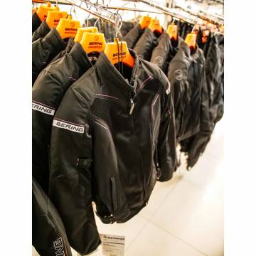 Geacă Moto Damă de Vară din Textil BERING LADY CANCUN · Negru / Roz  - 4