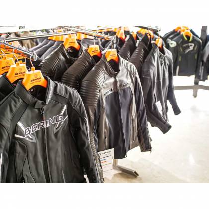 Geacă Moto din Piele & Textil BERING REX · Negru / Maro  - 9