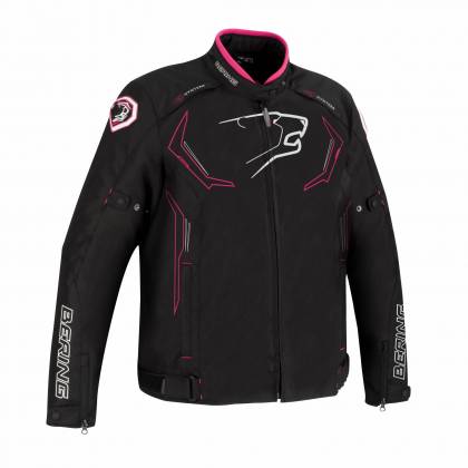 Geacă Moto Damă din Textil BERING LADY GUARDIAN · Negru / Roz  - 6